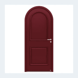 porte entrée Iris mixte alu/bois - Rouge ext