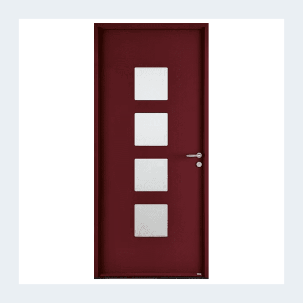 Porte d'entrée acier - Modèle Marelle - Noir texturé RAL 9005 – Image 5