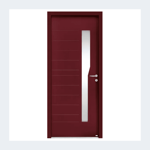 Porte d’entrée aluminium – Modèle Mirage – Noir RAL 9005 – Image 5
