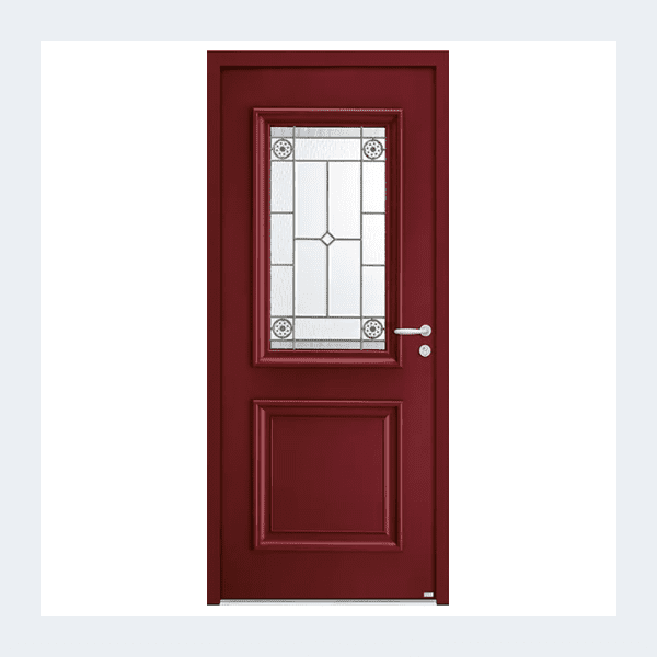 Porte d’entrée aluminium – Modèle Akimel – Bleu texturé RAL 5003 – Image 3
