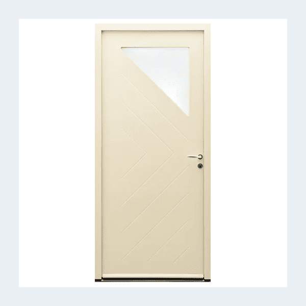 Porte entrée Trapèze-evo - Beige satiné