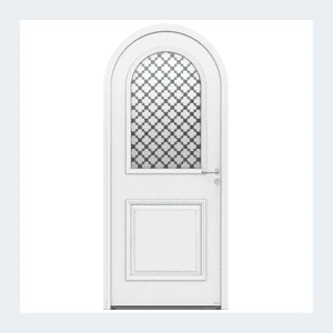 Porte d'entrée mixte alu/bois - Modèle Artémis - Rouge texturé RAL 3004 – Image 7