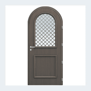 Porte d'entrée mixte alu/bois - Modèle Artémis - Rouge texturé RAL 3004 – Image 9