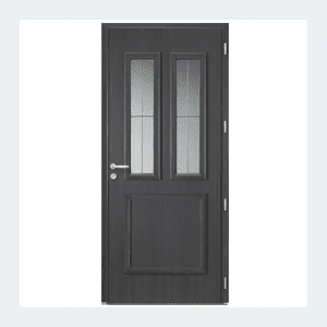 Porte d'entrée mixte alu/bois - Modèle Flavie mixte - Gris texturé RAL 7016 – Image 7
