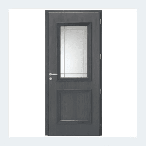 Porte d'entrée mixte alu/bois - Modèle Isaac mixte - Noir texturé RAL 9005 – Image 7