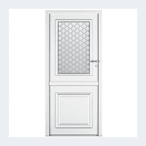 Porte d'entrée mixte alu/bois - Modèle Bocage 2 - Noir texturé RAL 9005 – Image 2