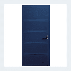 Porte d'entrée mixte alu/bois - Modèle Dune mixte - Gris perle RAL 2800 – Image 3