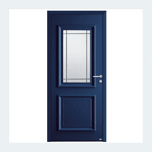 Porte d'entrée mixte alu/bois - Modèle Isaac mixte - Noir texturé RAL 9005 – Image 3