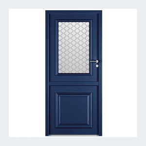 Porte d'entrée mixte alu/bois - Modèle Bocage 2 - Noir texturé RAL 9005 – Image 3