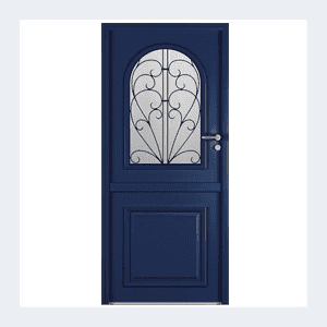 Porte d'entrée mixte alu/bois - Modèle Bocage 3 - Blanc RAL 9016 – Image 2