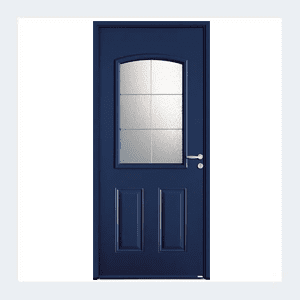 Porte d'entrée acier - Modèle Portland - Rouge texturé RAL 3004 – Image 4