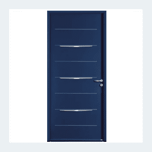 Porte d'entrée acier - Modèle - Alia - Bleu texturé RAL 5003