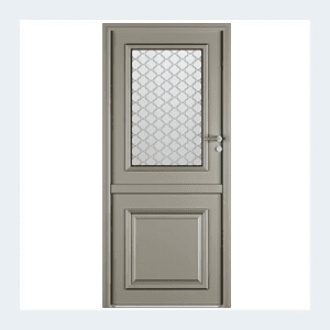 Porte d'entrée mixte alu/bois - Modèle Bocage 2 - Noir texturé RAL 9005 – Image 4
