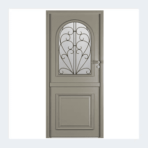 Porte d'entrée mixte alu/bois - Modèle Bocage 3 - Blanc RAL 9016 – Image 3