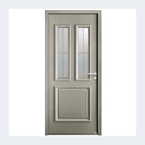 Porte d'entrée mixte alu/bois - Modèle Flavie mixte - Gris texturé RAL 7016 – Image 2