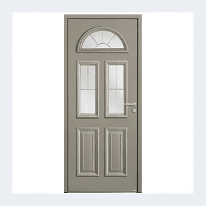 Porte d'entrée mixte alu/bois - Modèle Harricana - Blanc RAL 9016 – Image 5