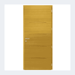 Porte d'entrée mixte alu/bois - Modèle Dune mixte - Gris perle RAL 2800 – Image 9