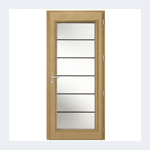 Porte d'entrée mixte alu/bois - Modèle Léry mixte - Rouge texturé RAL 3004 – Image 10