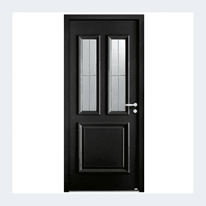 Porte d'entrée mixte alu/bois - Modèle Flavie mixte - Gris texturé RAL 7016 – Image 5