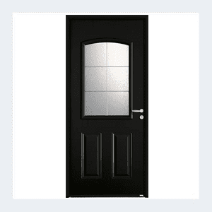 Porte d'entrée acier - Modèle Portland - Rouge texturé RAL 3004 – Image 6