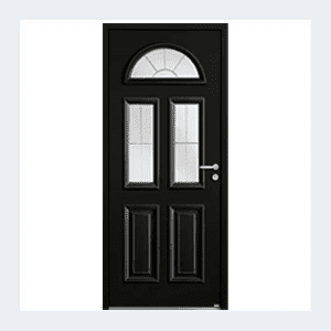 Porte d'entrée mixte alu/bois - Modèle Harricana - Blanc RAL 9016 – Image 3