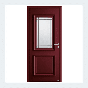 Porte d'entrée mixte alu/bois - Modèle Isaac mixte - Noir texturé RAL 9005 – Image 6
