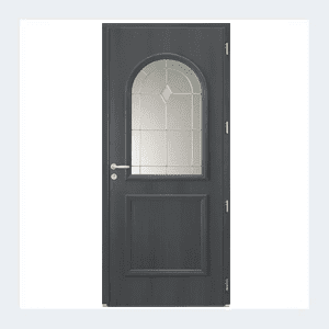 Porte d'entrée mixte alu/bois - Modèle Montréal mixte - Bleu RAL 5003 – Image 8