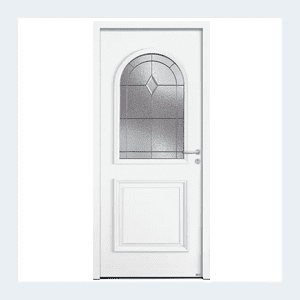 Porte d'entrée mixte alu/bois - Modèle Montréal mixte - Bleu RAL 5003 – Image 2