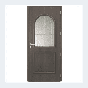 Porte d'entrée mixte alu/bois - Modèle Montréal mixte - Bleu RAL 5003 – Image 9