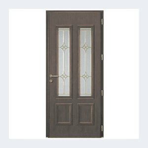 Porte d'entrée mixte alu/bois - Modèle Minnésota mixte - Rouge RAL 3004 – Image 8