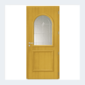 Porte d'entrée mixte alu/bois - Modèle Montréal mixte - Bleu RAL 5003 – Image 10