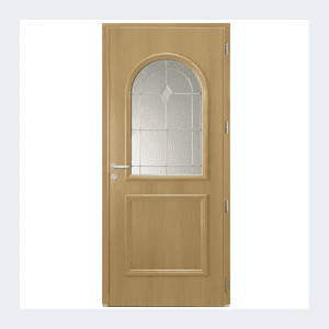 Porte d'entrée mixte alu/bois - Modèle Montréal mixte - Bleu RAL 5003 – Image 11