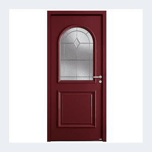 Porte d'entrée mixte alu/bois - Modèle Montréal mixte - Bleu RAL 5003 – Image 7