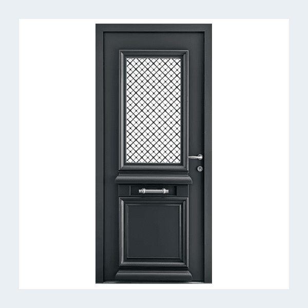 Porte d’entrée aluminium – Modèle Athis 2 - Gris perle RAL 2800 – Image 4