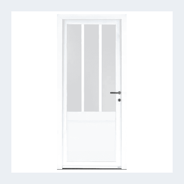 Porte d’entrée aluminium – Modèle Mikasa - Gris RAL 7016 – Image 2