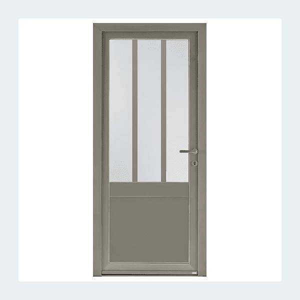 Porte d’entrée aluminium – Modèle Mikasa - Gris RAL 7016 – Image 5