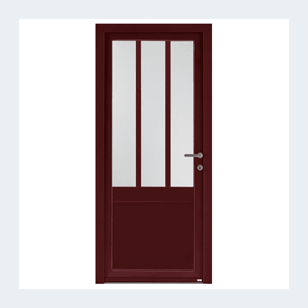 Porte d’entrée aluminium – Modèle Mikasa - Gris RAL 7016 – Image 6