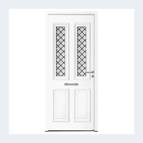 Porte d’entrée aluminium – Modèle Astéria - Rouge RAL 3004 – Image 2
